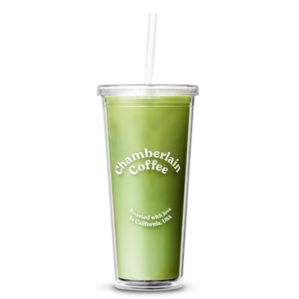 Chamberlain Iced Coffee/Matcha Clear Transparent Tumbler 24 oz. LIMITED EDITION